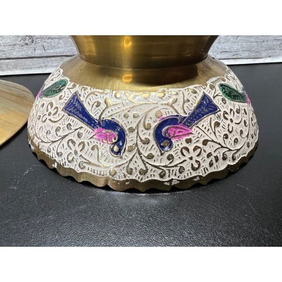 Two Brass Indian Ritual Bowls - Picture 5 of 8